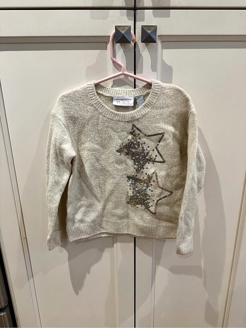 Children’s place 3t sparkly Kids Cream Sweater Like New